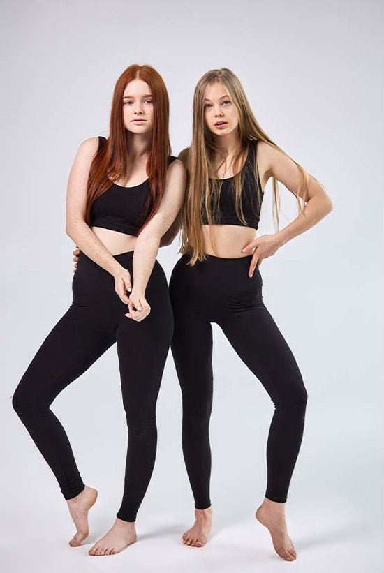 Samarali Yoga Legging Zwart - Hoge Taille, OEKO-Tex Gecertificeerd, Duurzaam Katoen van Samarali