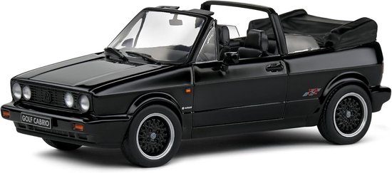 Schaalmodel Volkswagen Golf MKI Cabriolet Sportline Zwart 1:43 - Verzamelmodel van Merkloos