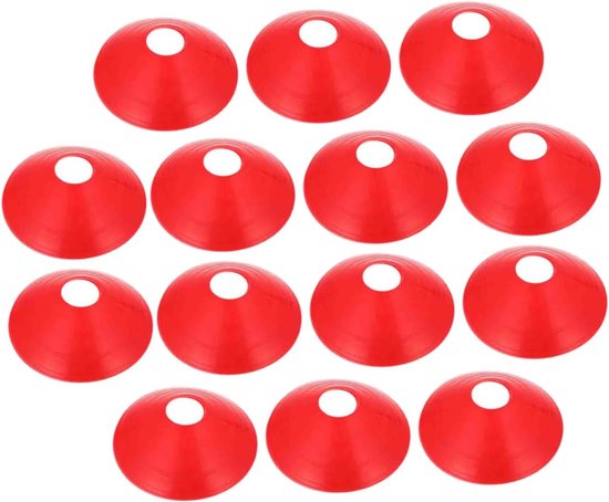 Schijfkegels - Trainingskegels - Sport Training - Felle Kleur - 20x20CM - Rood