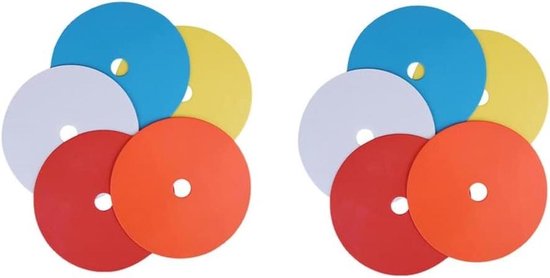 Schijfmarkers voor Training - Sport Kegels Wendbaarheid - Sporttraining Verbeteren - Antislip en Flexibel PVC - 20 stuks 15.5 cm