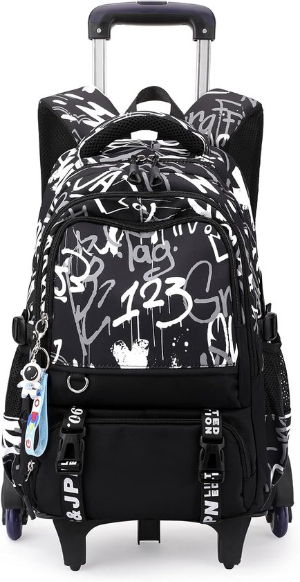 Schooltas met wielen voor kinderen 52x35x25cm