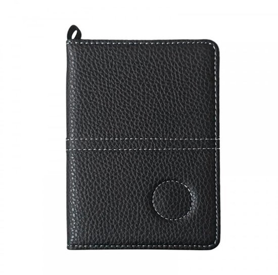 Scorekaarthouder PU-materiaal - Draagbare Golf Scorecard - Golf Yardage Boekenhouder - Zwart - 16 cm x 11,5 cm - Duurzaam en robuust - Golfscoreboek