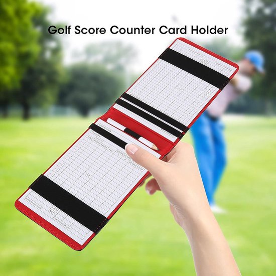 ScoreKeeper Card voor Golf - Houten Potlood & Scorekaarthouder - Golf Accessoires - Handig voor Club & Toernooien