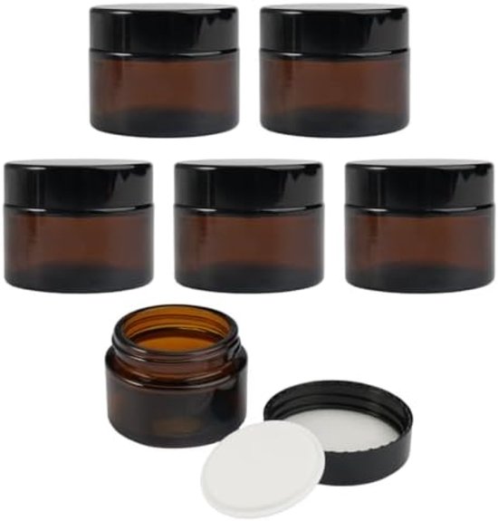 Selbro ® Lege 6-delige glazen doos voor crèmepotjes 30 ml/50 ml van Selbro