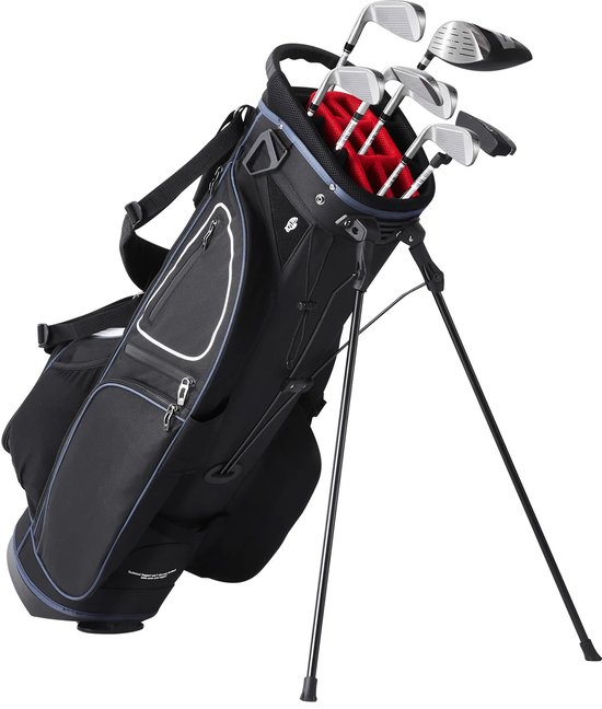 Sensova - Premium Golfkartas met 14-Weg Organizer - Waterdichte Golftas met 11 Vakken, Stabiele Stand, Schouderband & Stofkap - Duurzame Golf Bag voor Complete Clubbescherming en Perfecte Indeling op de Golfbaan van Merkloos