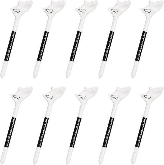 Set van 10 Professionele Golf T-Shirts van Schokbestendig Plastic, Verminder Wrijving en Verhoog Afstand, Ideaal voor Golfballen en Sportactiviteiten