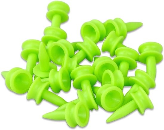 Set van 100 Kleine Groene Plastic Golf Tees van 25 mm voor Golftraining en Oefeningen op het Golfveld