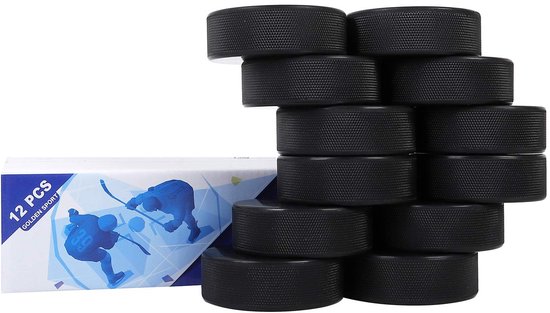 Set van 12 IJshockey Pucks voor Training en Oefening