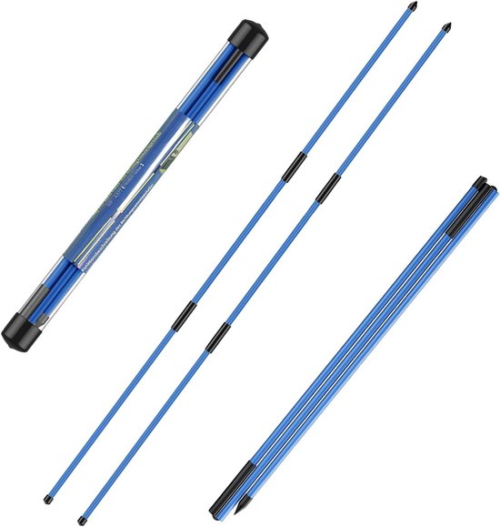 Set van 2 Golf Alignment Sticks - Inklapbare Trainingshulpmiddelen voor Putt en Swing Correctie