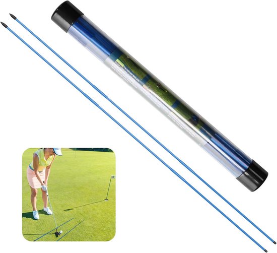 Set van 2 Golf Uitlijning Sticks - Opvouwbare Swing Trainer Hulp voor Betere Richting van Merkloos