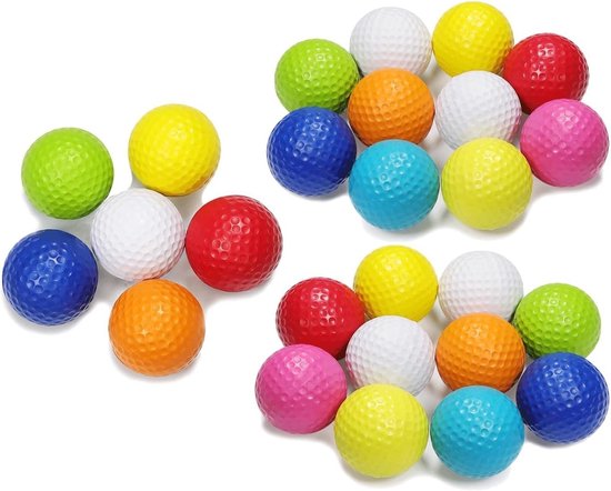 Set van 26 Trainingsgolfballen van Schuim, Ideaal voor Binnen- en Buitentraining, Perfect voor Golfvaardigheden en Oefeningen van Merkloos