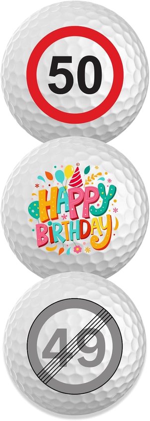 Set van 3 Golfballen Cadeau voor Verjaardag van Hoge Kwaliteit van Merkloos
