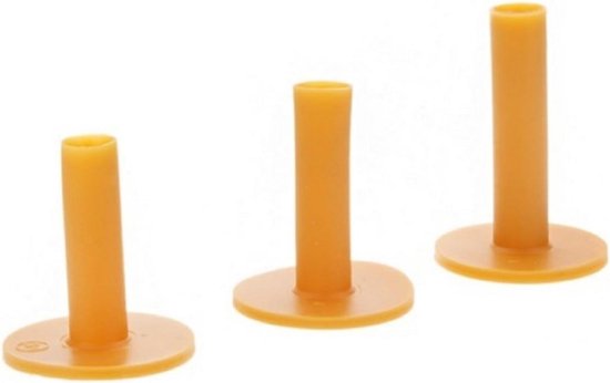 Set van 3 Rubber Golf Tees in Verschillende Hoogtes voor Driving Range van Merkloos