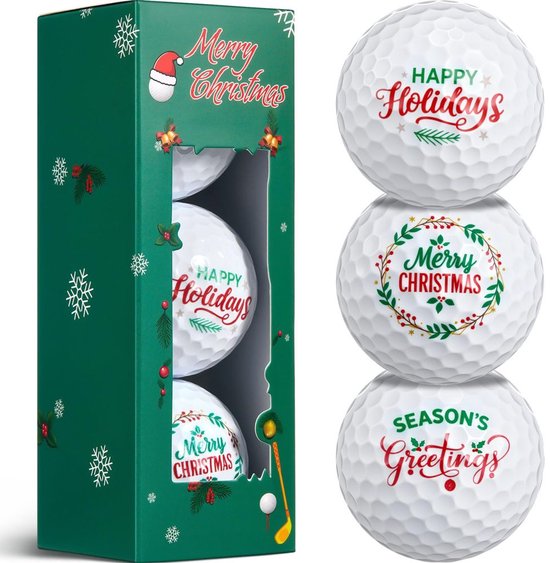 Set van 3 Schattige Kerst Golfballen