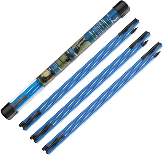 Set van 3 Verstelbare Golf Alignment Sticks van 48" voor Training, Aiming en Houding Correctie met Duidelijke Opbergtas