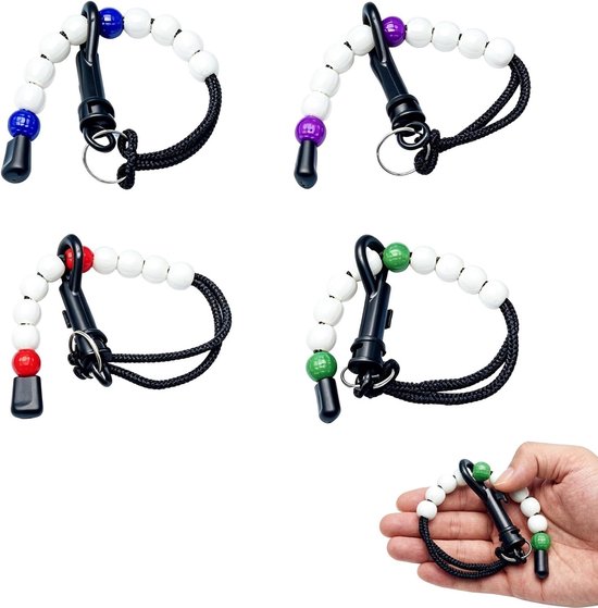 Set van 4 Golf Strike Counters met Kralen - Draagbare Scoreteller voor Mannen en Vrouwen - Ideaal voor Golfaccessoires in Rood, Groen, Blauw en Paars