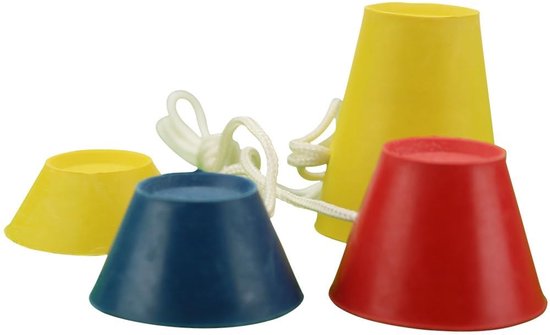 Set van 4 Golfballhouders van Rubber in 4 Kleuren met Verschillende Hoogtes