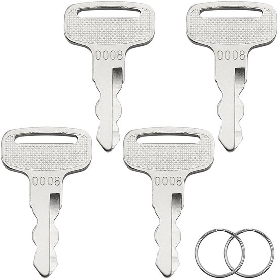 Set van 4 Golfkar Sleutels en Sleutelhangers, Vervangende Socket Sleutels, Geschikt voor JU2-H2511-00/8000, Ideaal voor Golfcart Accessoires en Onderhoud