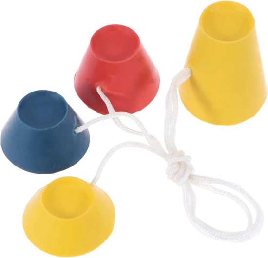 Set van 4 Multicolour Rubber Golf Tees voor Binnengebruik, Jumbo Formaat, Diverse Hoogtes en Ideaal voor Koude Dagen