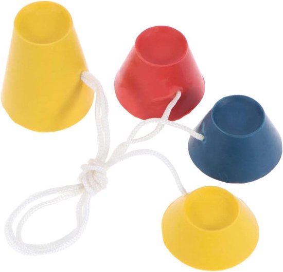 Set van 4 Multicolour Rubber Golf Tees voor Binnengebruik, Jumbo Hoogtes, Ideaal voor Koude Dagen en Golftraining