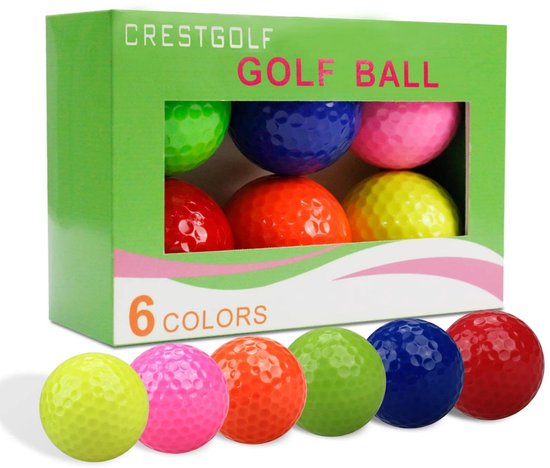 Set van 6 Kleurrijke Golfballen voor Beginners en Professionals