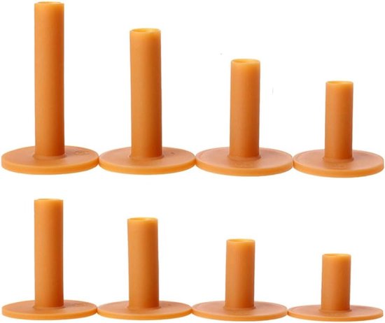 Set van 8 Duurzame Rubber Golfaccessoires voor Driving Range, Geschikt voor Binnen en Buiten, Diverse Maten 35mm tot 80mm van Merkloos