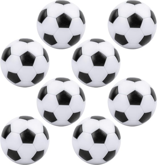 Set van 8 hoogwaardige en stille tafelvoetbalballen van 32 mm, ideaal voor tafelvoetbal en spelplezier van Merkloos