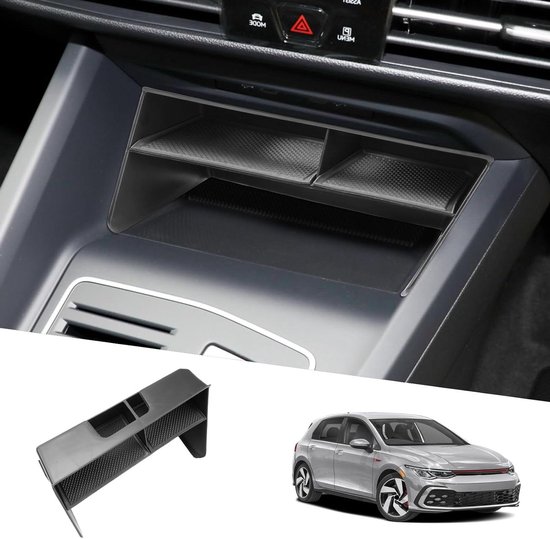 SHAOHAO Compatibel met VW Golf8 Golf 8.5 GTE GTI GTD R Life Style R-Line 2020-2024 2025 2026 opbergvak middenconsole auto-accessoires organizer Golf 8 opbergvak middenconsole Golf 8 accessoires