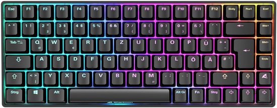 Sharkoon Skiller SGK50 S3 Gaming Keyboard, Black, RGB, Gateron Red, 75% Layout van Merkloos