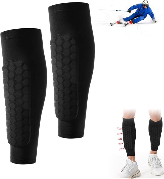 Shin Guards voor Bescherming van de Schenen, Antislip Strips en Comfortabele Pasvorm, 1 Paar