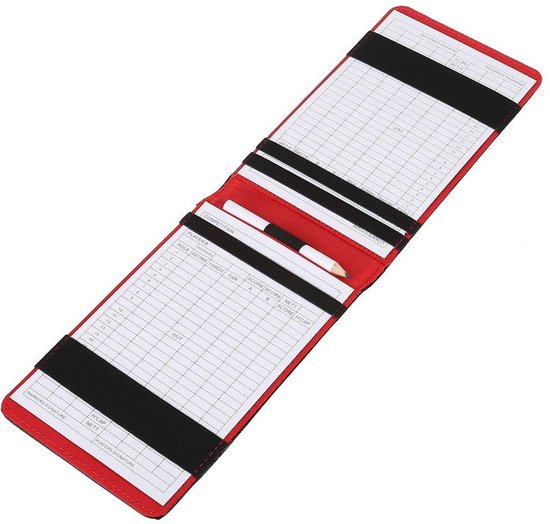 Shopcentral - Golf Scoreteller - PU Golf Scoreteller Houder - Luxe Slangenleren Textuur - Zwart - Sportaccessoires - Handig met Potlood - Perfect voor ...