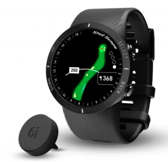 Shot Scope Premium GPS Golf Golfhorloge V5 Zwart Incl. 16 Tracking Tags