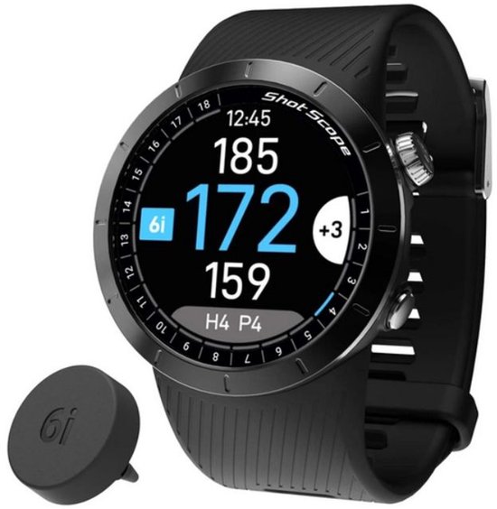 Shot Scope Premium GPS Golf Golfhorloge X5 Incl. 16 Tags Zwart