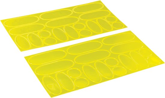 Silverline Reflecterende stickers - 36 delig - Geel - Verschillende vormen - Extra veiligheid van Silverline