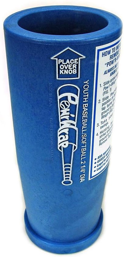 Slaghulp voor Honkbalknuppels - Gewichtstrainer - Jeugd Honkbal Training - Eenvoudig te Bevestigen - 16 Ounce - Blauw van Merkloos