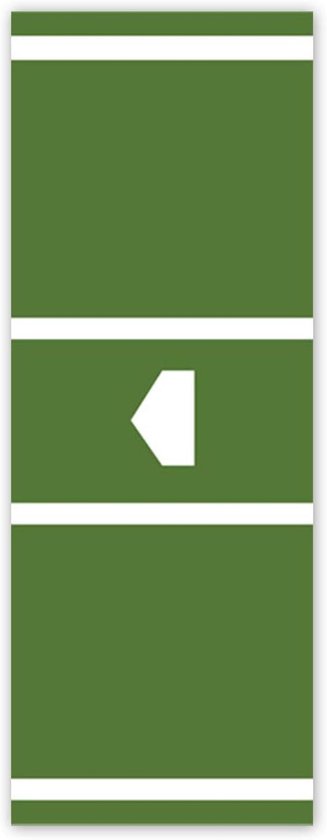 Slagmat Honkbal - Softbal Oefenmat - Swing Training - Schokabsorberende Technologie - 135 x 30 cm - Groen
