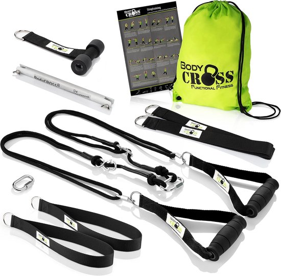 Slingtrainer set voor krachttraining met pulley en deuranker - Thuis en buiten gebruik van Merkloos