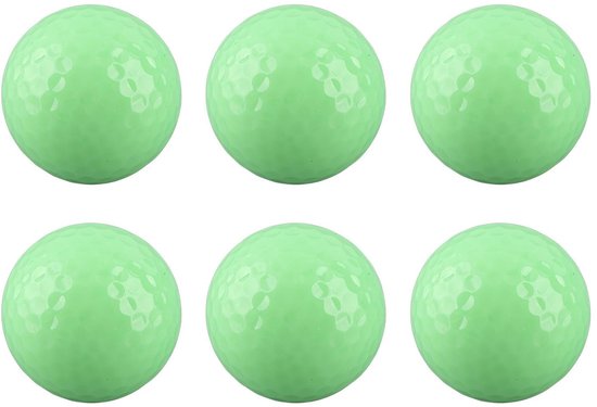 SMOAKEZ - Night Golf Balls - Fluorescerende Glow Golfballen - Duurzaam en Helder - Geen Batterijen Nodig - 6 Stuks - Ideaal voor Nachtgolf
