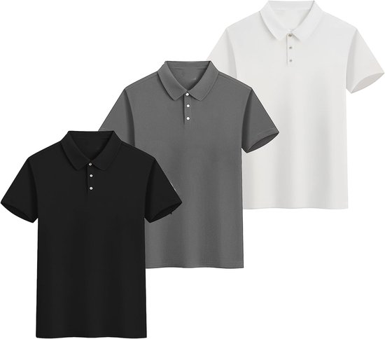 Sneldrogend Wafel Poloshirt voor Heren - Golfshirt met Korte Mouwen, Vochtafvoerend en Lichtgewicht