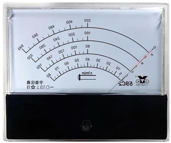 Snelheidsmeter Dubbel Bereik - Toerentalmeter Analoog - Precisie Meten - Aangepaste Schaal - 100x120 mm - 200R