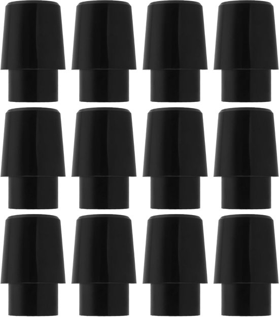 SnelShoppen - 12 Stuks Golf Ferrules Rubber Sleeve Ring voor PXG Golfclubs, 9.4x14mm, Zwart, Geschikt voor Golfclub Schachten