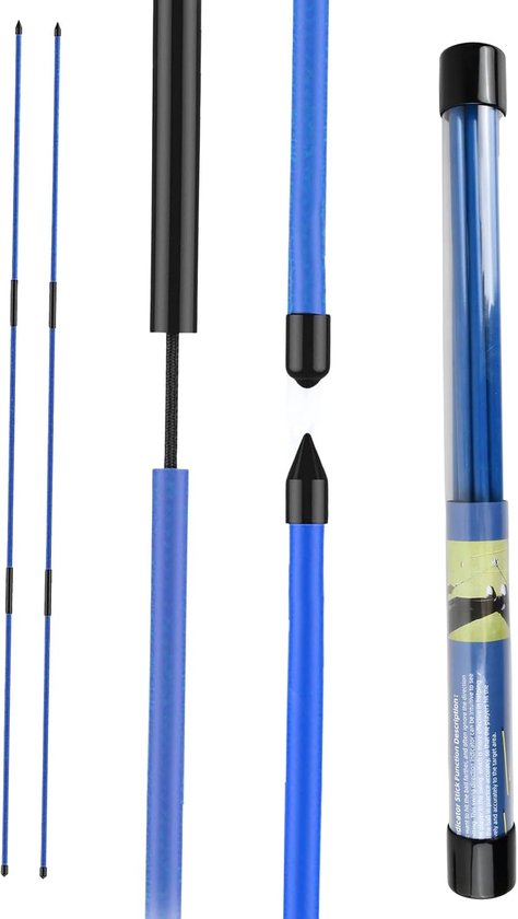 SnelShoppen - 2 Stuks Golf Trainingsstokken, 48,2 Inch, Vouwbare Golf Correctiestokken met Opslagtube, Verbeter Swingnauwkeurigheid en Puttechniek