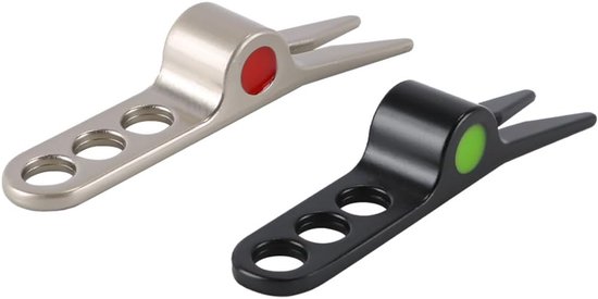 SnelShoppen - 2 Stuks Golfbal Forks, Turf Herstel Tool van Duurzaam Zinklegering voor Onderhoud van Golfbanen, Compatibel met Divot Tools voor Golf