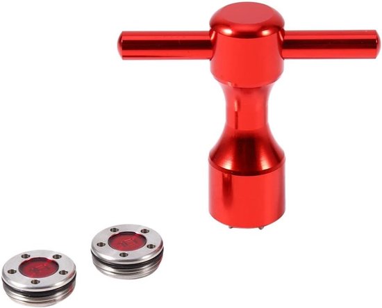 SnelShoppen - 2 Stuks Rode Putter Gewichten + Wrench Tool voor Putters, Aluminium Legering, Tungsten Staal, Geschikt voor Scotty Cameron