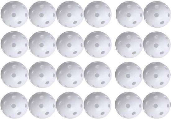 SnelShoppen - 24 Stuks Lucht Oefenballen, Golfballen voor Training, Indoor en Outdoor, Ideaal voor Kinderen en Volwassenen, Lichtgewicht en Duurzaam