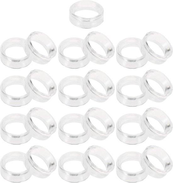 SnelShoppen - 25 Stuks Ronde Acrylstandaard voor Golfballen, Marmer, Collecties, Transparant, Perfect voor Sportliefhebbers en Decoratie