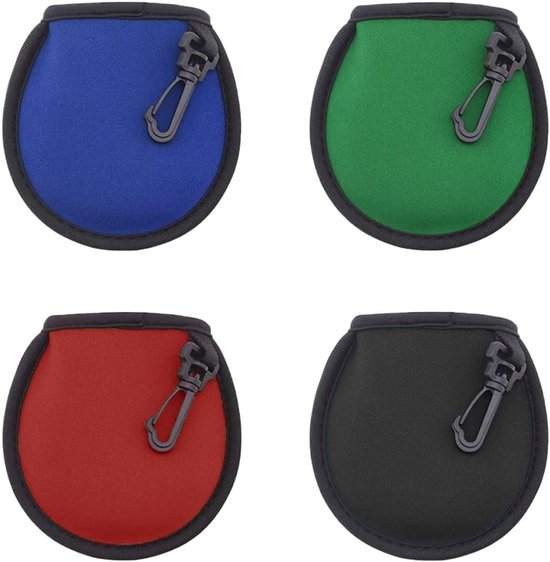 SnelShoppen - 4 Stuks Golfbal Schoonmaakzak, Compacte Golfbal Wasmachine Tas, Waterdichte Golfbal Reinigingszak met Clips, Dubbele Laag, 4 Kleuren