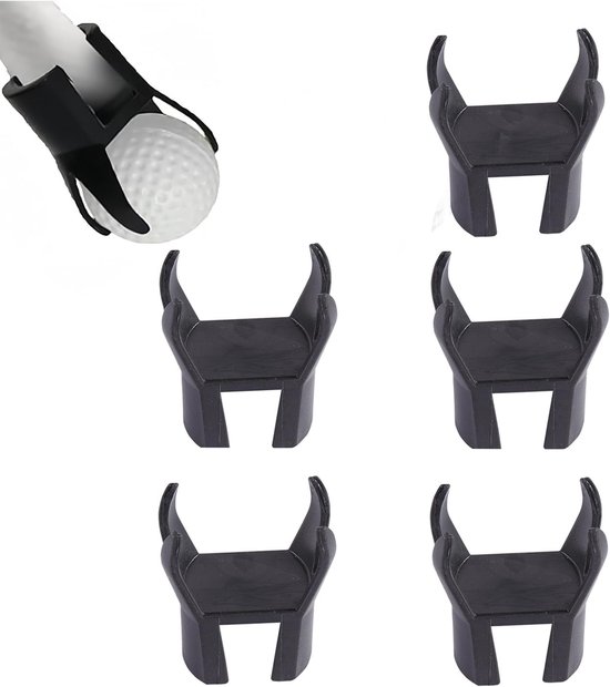 SnelShoppen - 5-delige Golfbal Verzameld set - 4-klauw Picker Upper met Putter Bevestiging - Rugbesparende Bal Grijper Tool voor Eenvoudige Verzamelin