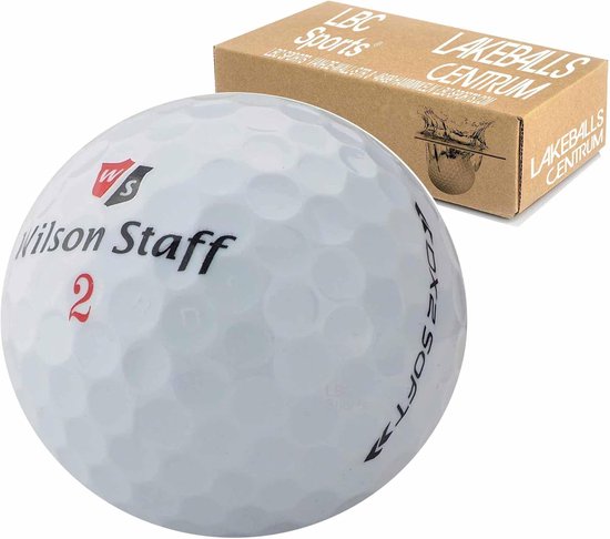 SnelShoppen - 50 Premium Golf Ballen - Lakeballs - AAAAA Kwaliteit - Wit - Wilson DX2 / Duo Soft - Gebruikte Golfballen - Ideaal voor Toernooien