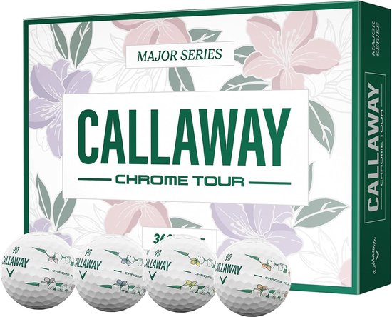 SnelShoppen - Callaway Golf Chrome Tour 2026 Golfballen met Nieuwe Snelheid Technologie, Voor Toernooien, Optimaal Controle, Perfecte Vlucht, 12 Stuks